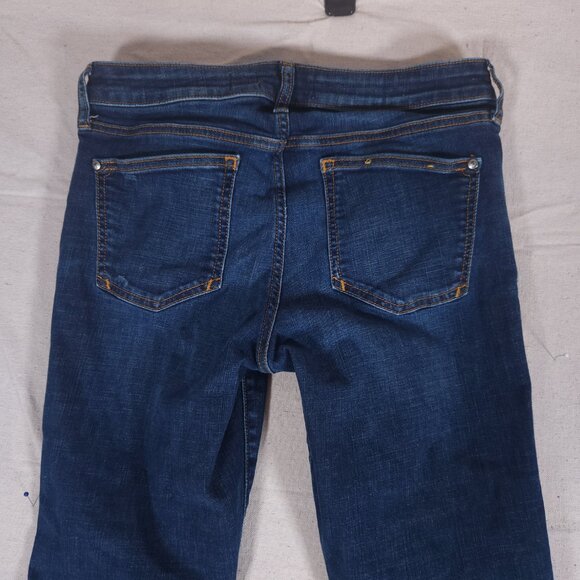 Pilcro and the Letterpress Stet Slim Leg Blue Jeans Womens Size 29 FLAWS - Picture 11 of 16
